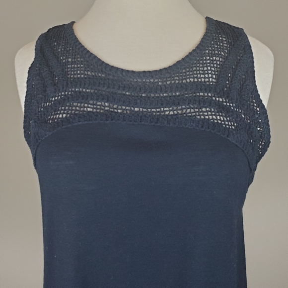 Joe Fresh Navy Crochet Detail Tank - Picture 3 of 4